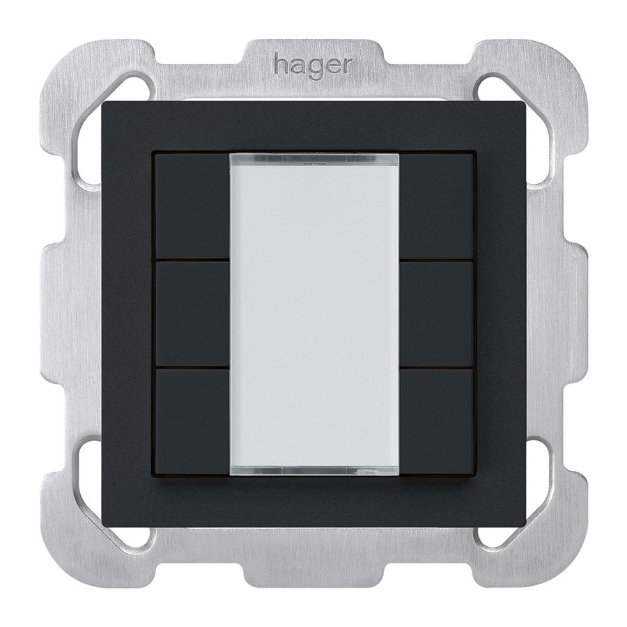 UP-Taster kallysto B KNX 6× s/e-link schwarz