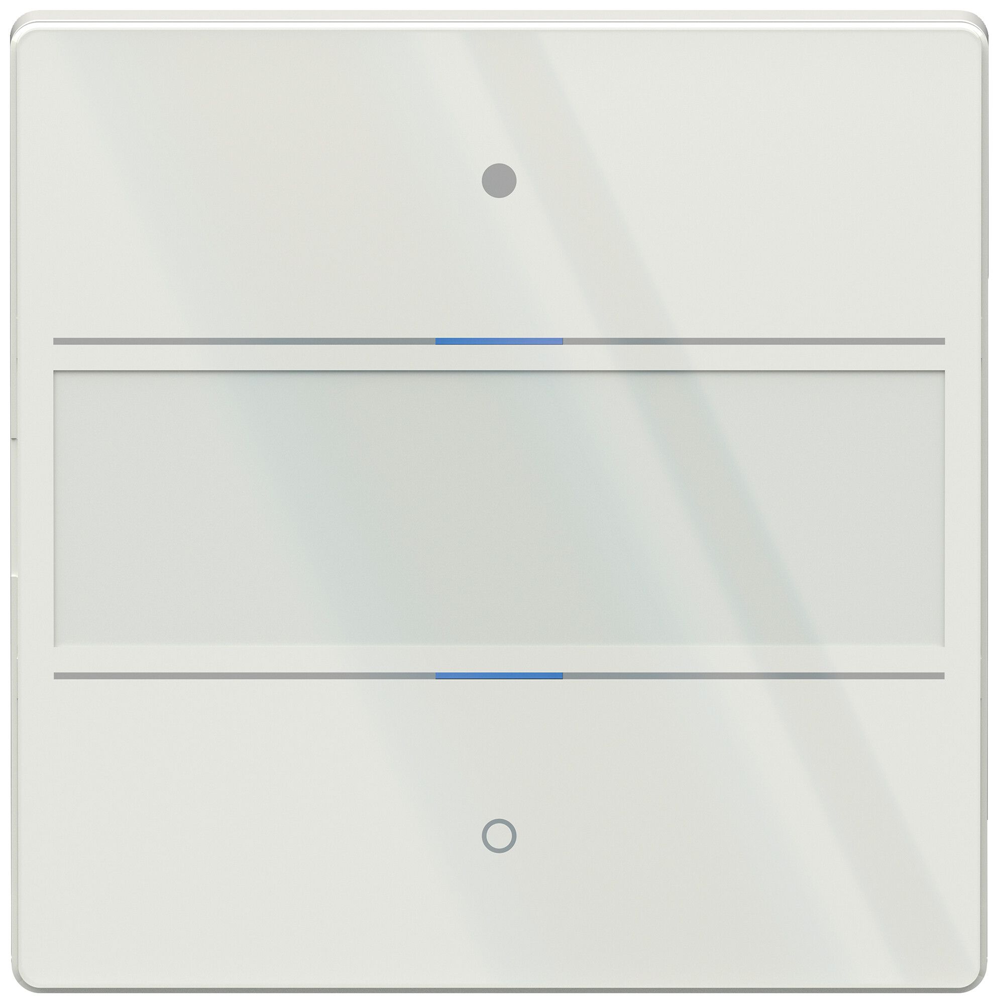 Senseur poussoir KNX ENC Theben iON 102 G LED avec champ d'inscription blanc