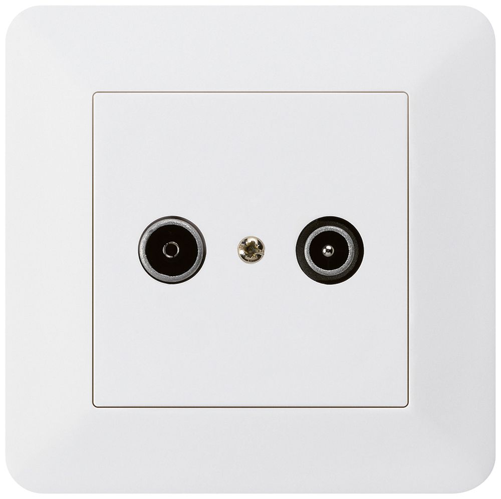 Prise de passage ENC kallysto.trend R/TV 19dB blanc