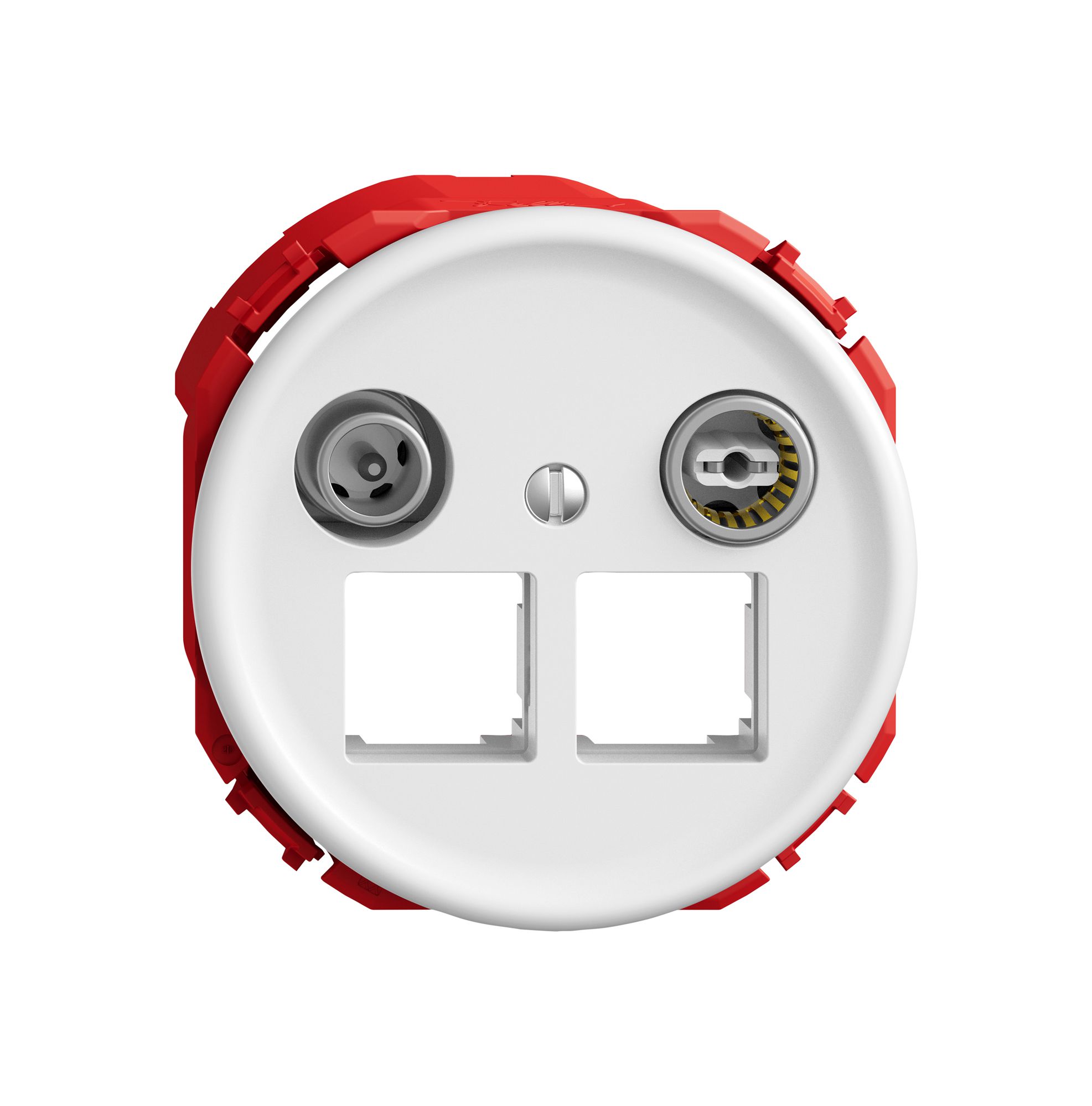 Prise multimédia TV-R STANDARDdue SNAPFIX® EASYNET p.2×RJ45 S-One 19dB bc