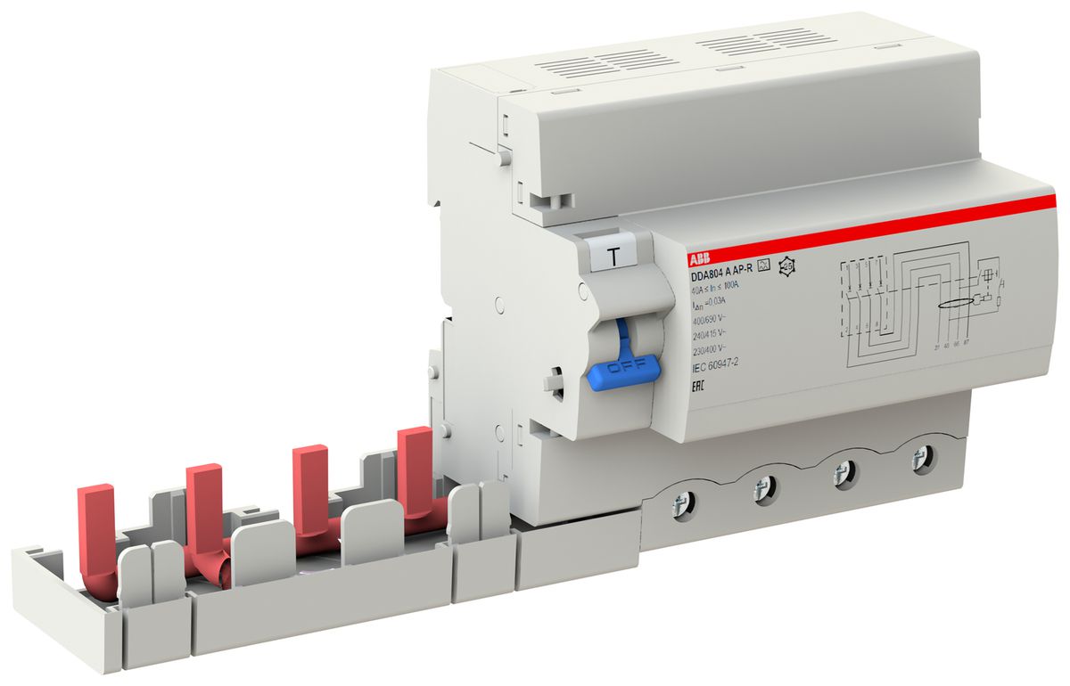 Fehlerstrom-Block ABB DDA804 A-100/0.03 APR 4P 400V A-0.03A 100A 3kA 6.5TE