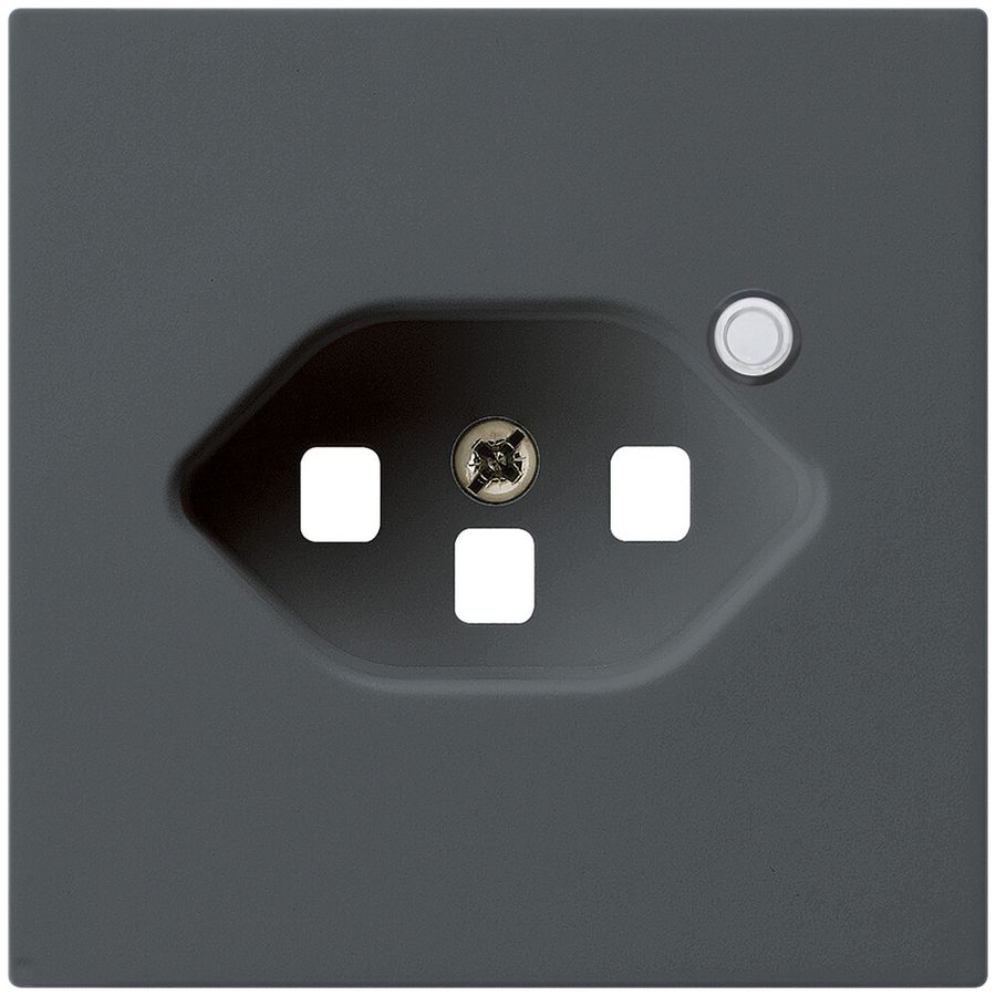 Piastra frontale per presa Hager kallysto 1×T23 illuminato H antracite
