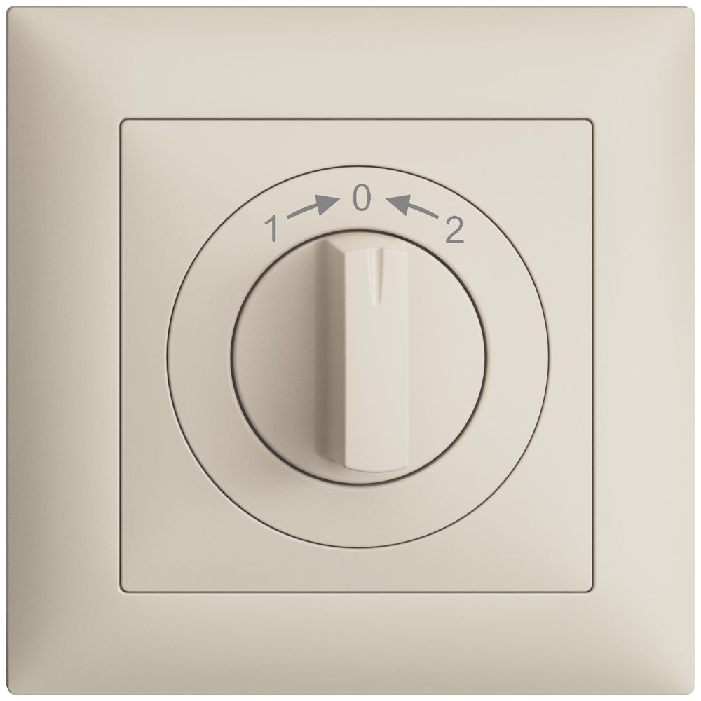 Kit frontal EDIZIOdue 1->0<-2 crema 88×88mm pour contact pivotant
