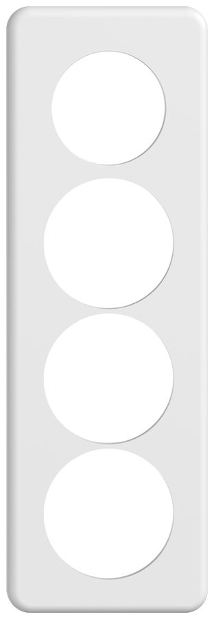 UP-Abdeckplatte STANDARDdue SNAPFIX® 4×1/1×4 1×Ø50 3×Ø58 90×270mm ws