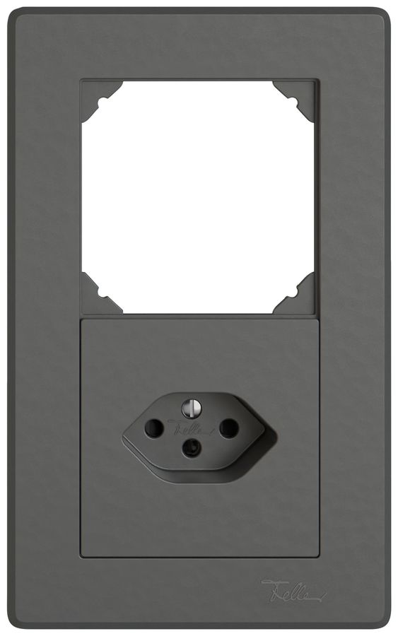 UP-Kombination EDIZIO.liv SNAPFIX® 2×1 156×96mm leer+1×T13 dunkelgrau