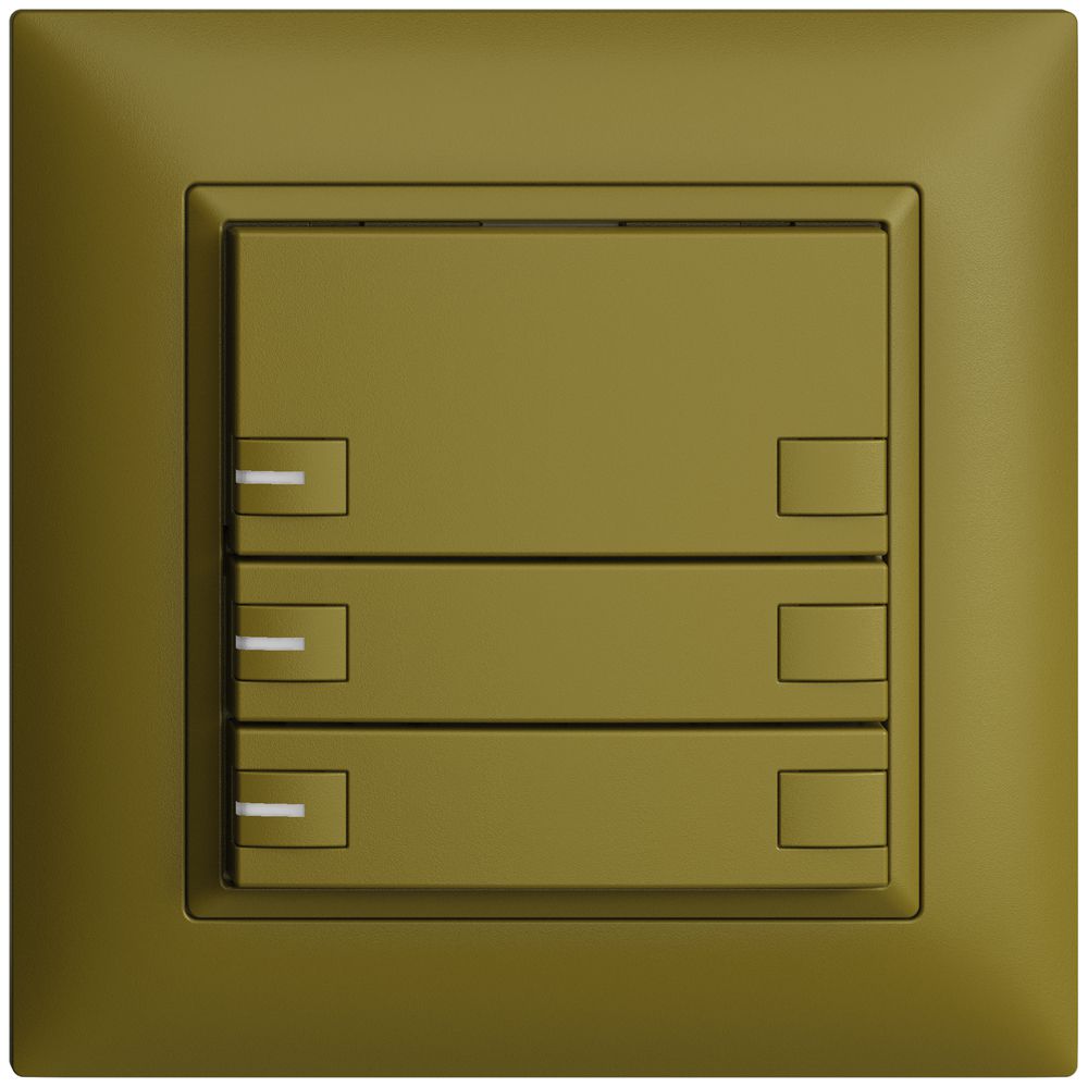 Pulsante INC KNX 3×EDIZIOdue olive RGB con LED