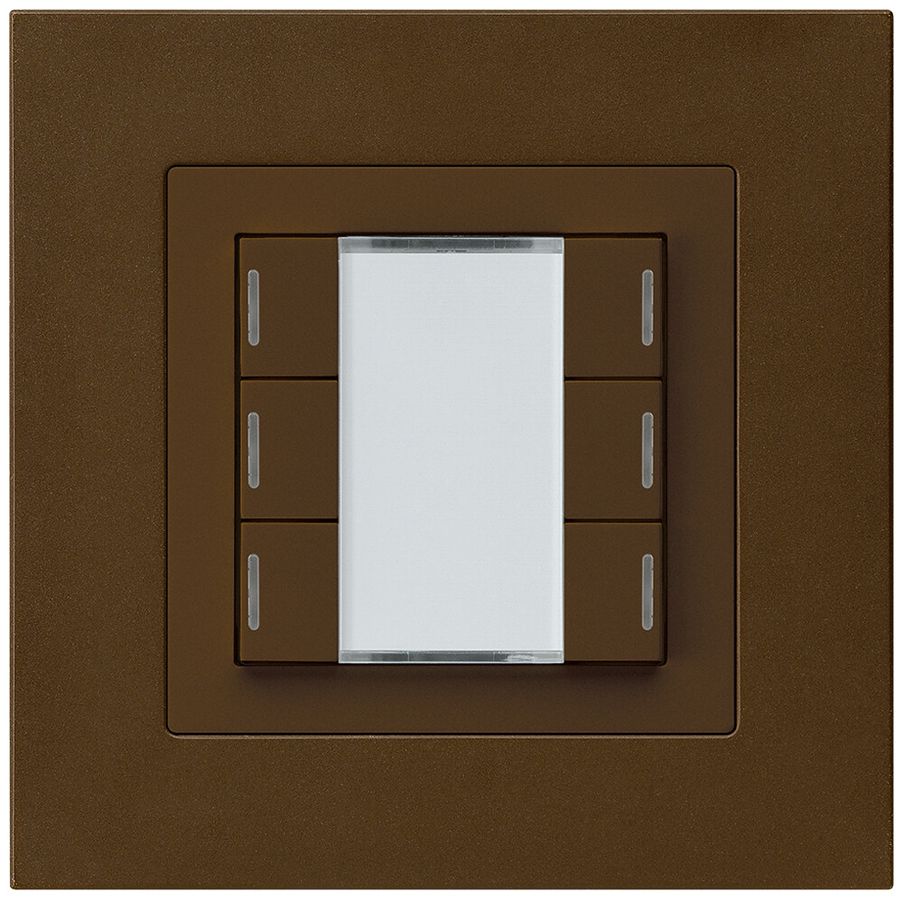 UP-Taster kallysto.pro KNX 6×RGB LED s/e-link braun