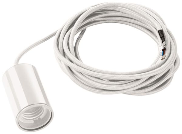 Pendelleuchte SLV FITU E27 50W mit Kabel 5m rund IP20 weiss