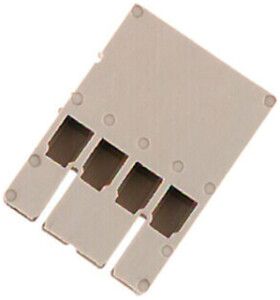 Steckergehäuse Weidmüller STGH 4 ZRV1.5 geschlossen, 1.5mm² 63V 4A beige