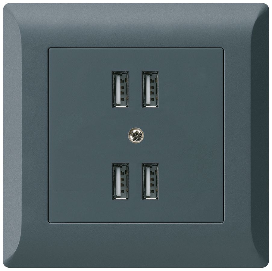 UP-Steckdose 4×USB kallysto.line 2400mA anthrazit