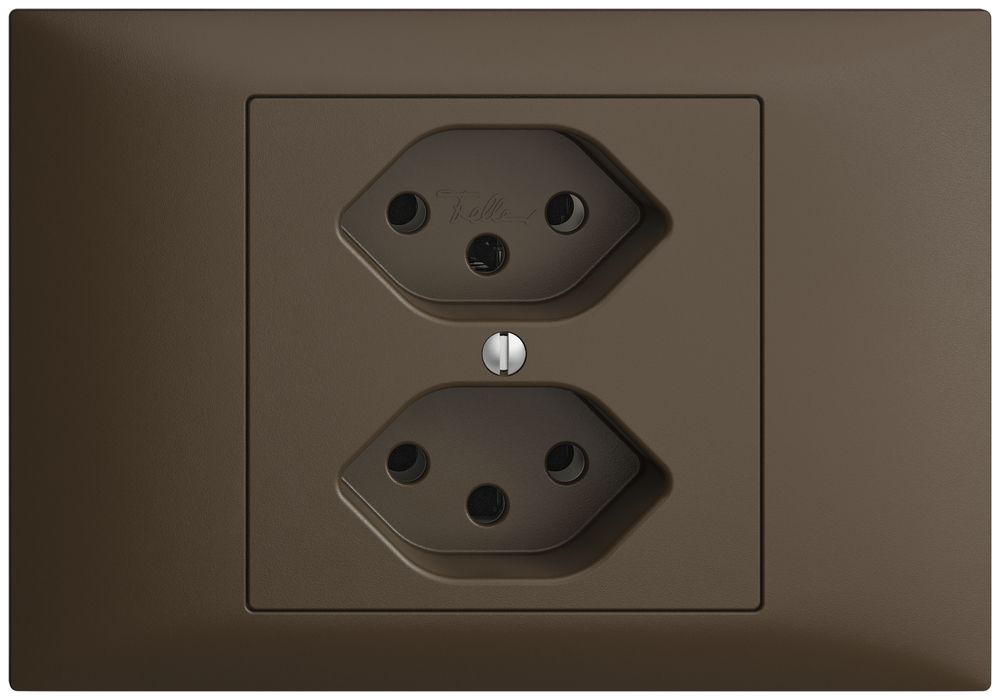 EB-Steckdose EDIZIOdue 2×T13 coffee