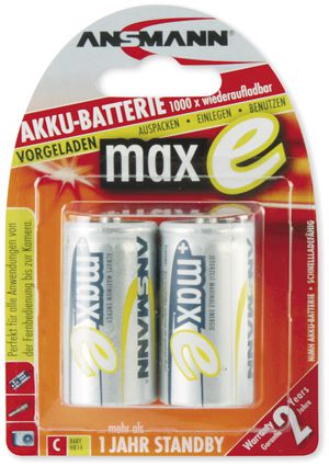 Akku NiMH HR14/C, 1.2V, 4.5Ah, 2er Blister