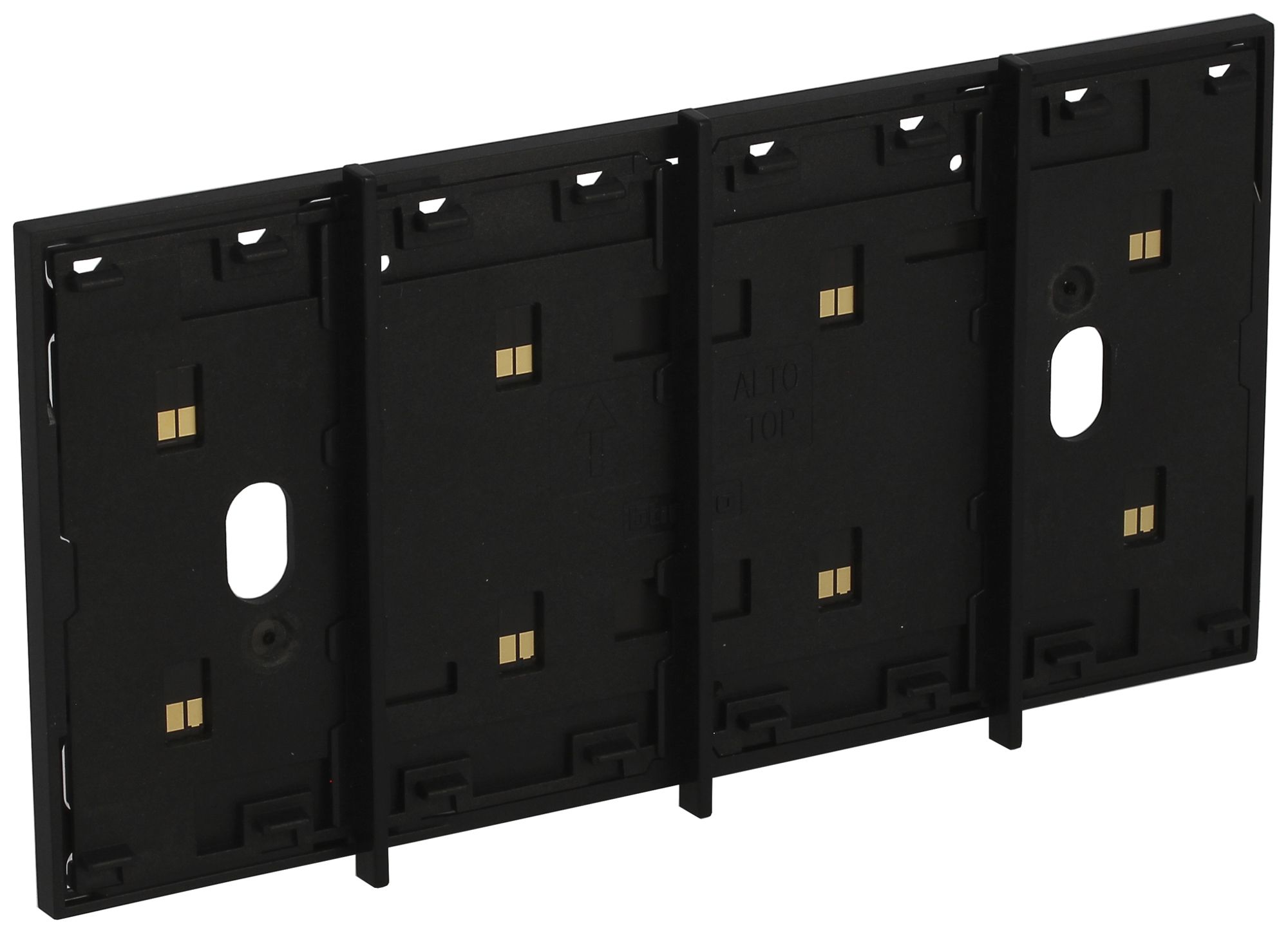 Cadre BUS Living Now MyHOME 4 modules montage sur prise 4 modules noir