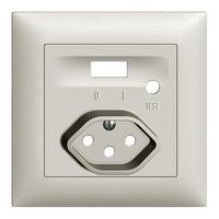 Frontset EDIZIOdue zu FI-Steckdose hellgrau