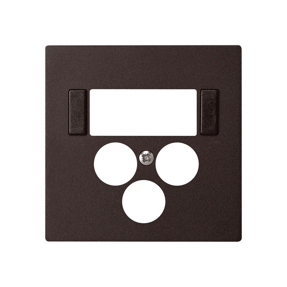 Placca frontale 3×coas+2×RJ45 kallysto multimedia R&M nero