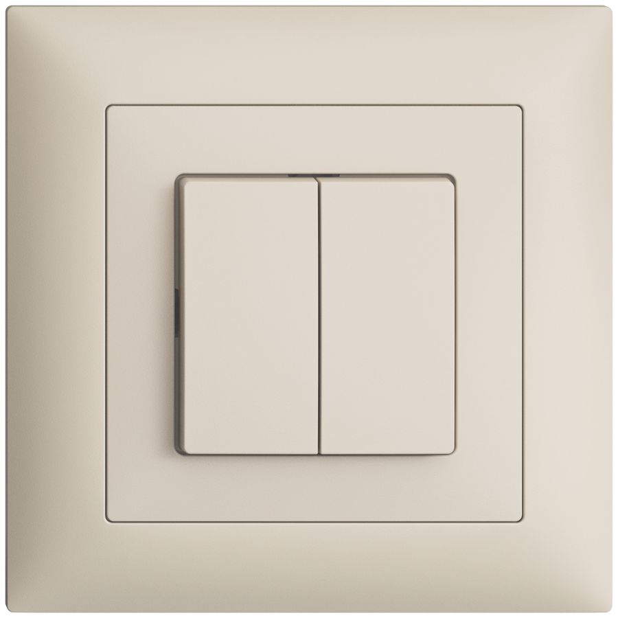 UP-Schalter EDIZIOdue 1/3+3/1P crema