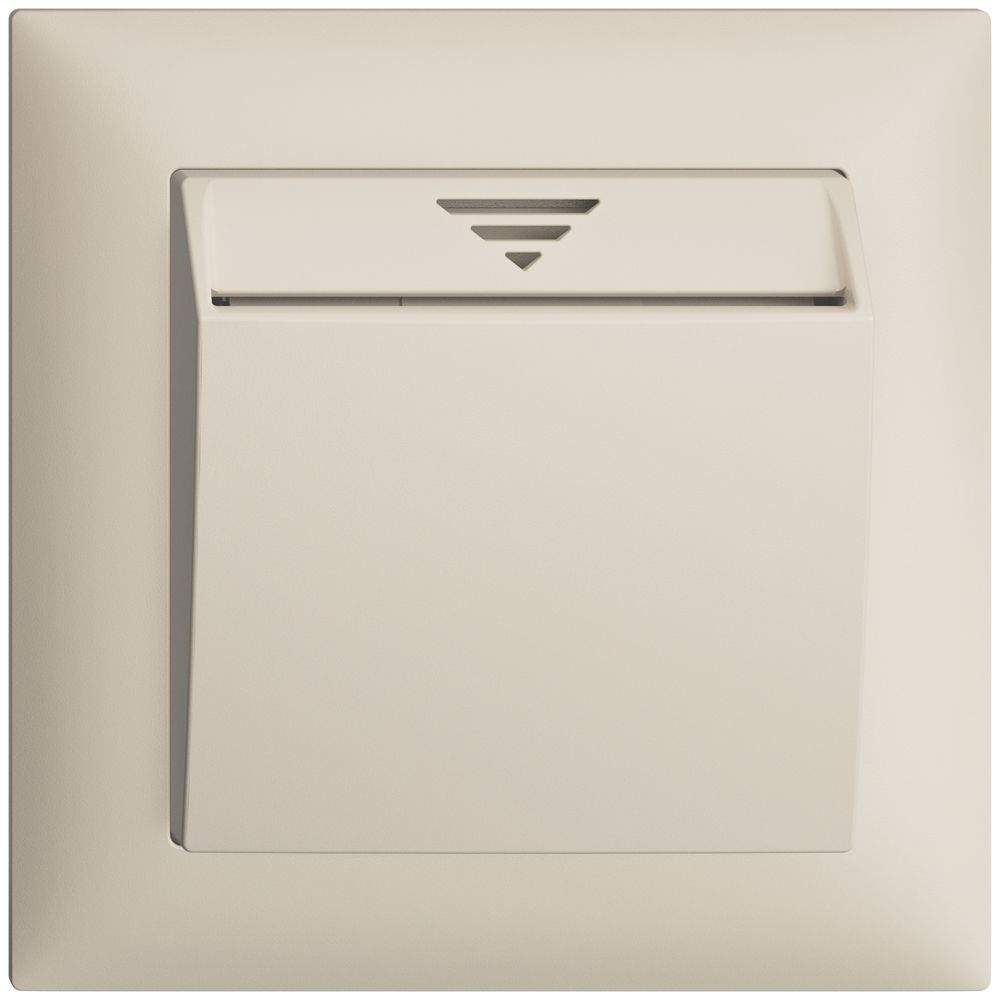 UP-Schalter Hotelcard 250VAC 1L EDIZIOdue crema