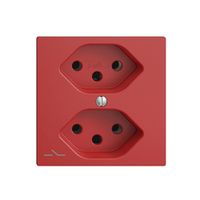 UP-Steckdose 2×T13 1×S EDIZIOdue berry mit Shutter