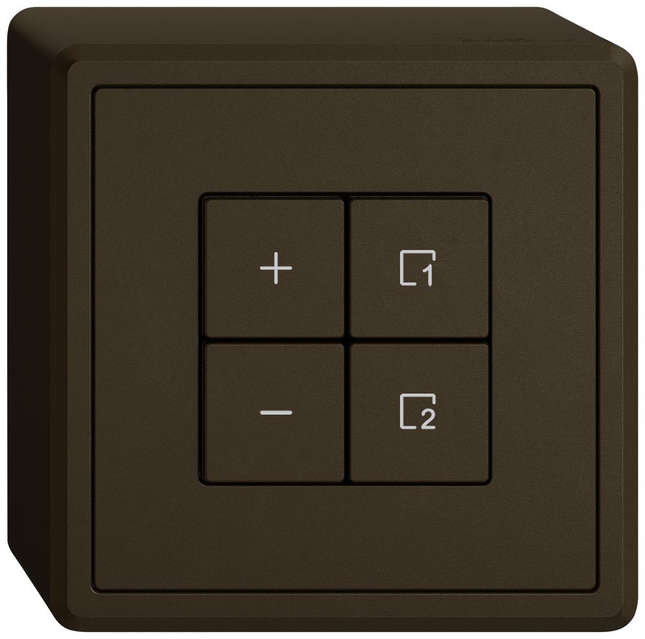 Station sec.variateur AP EDIZIO.liv Wiser SNAPFIX® 1 scène 4 touches WLAN br