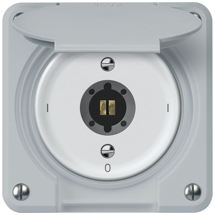 Interrupteur à clé ENC robusto interrupteur 3×1 pôle 16A 250V 86×86mm gris