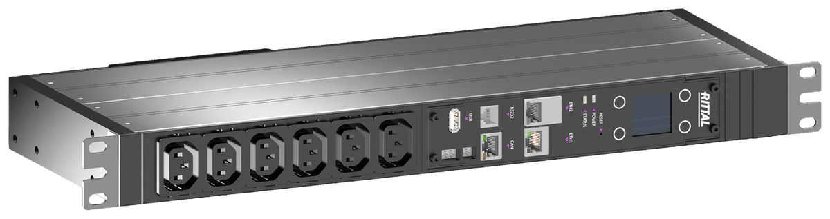 Stromverteiler Rittal DK 7979.202 19" 1HE 144mm 6×C13 230V 16A