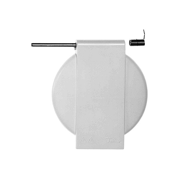 Klappdeckel weiss mit Achse und Spannfeder