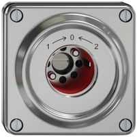 UP-Schwenktaster ELEMENT SNAPFIX® 1P 2S 16A 400V 1<-0->2 87×87×62mm aluminium