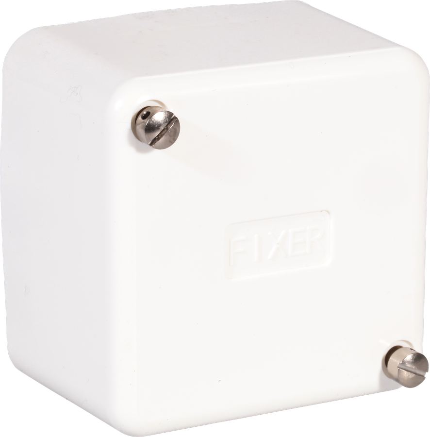 AP-Abzweigdose Fixer 80×80×50 weiss ohne Klemmen
