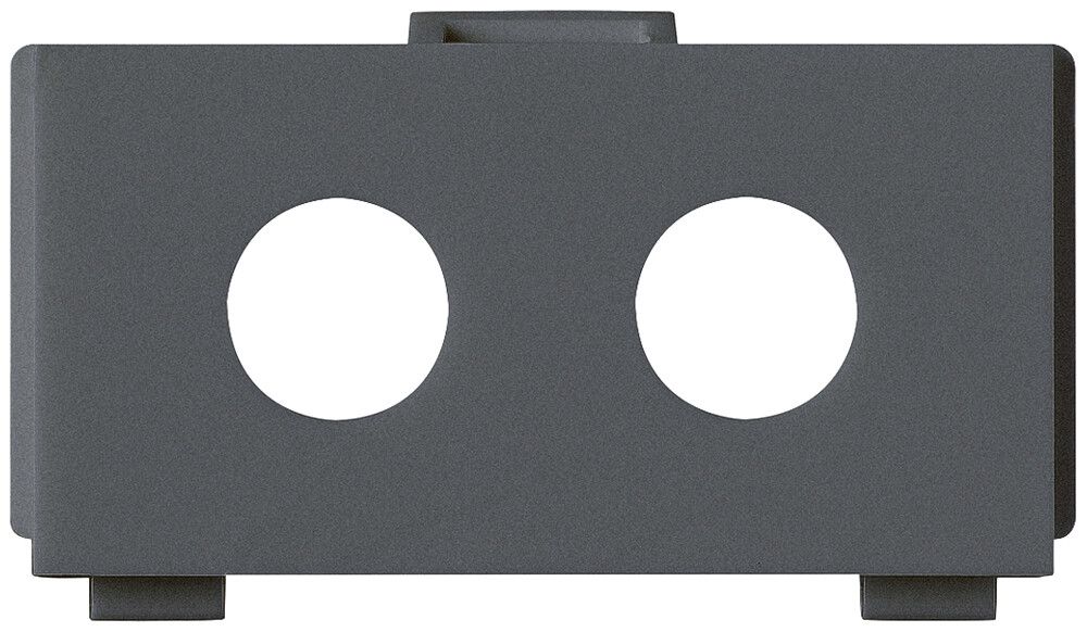Modulo multimedia kallysto M3 vuoto per 2 connettori F/jack 6.35 Ø9.6 antracite