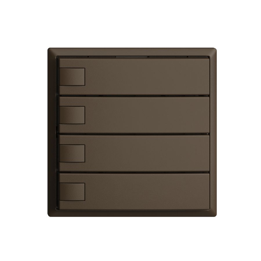 Poussoir ENC KNX 4× EDIZIOdue coffee RGB sans LED