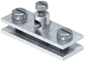 Borne de terre Bettermann 16mm² vis 1×M5×12mm 2×M6×16mm acier zingué