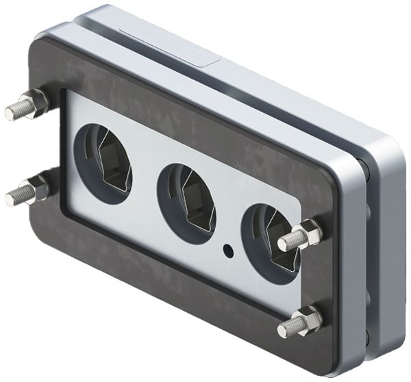 Mehrfachdurchführung AGRO MCE EMV S103 3 Löcher 10…22.5mm Aluminium schwarz