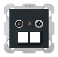 Prise multimédia ENC kallysto R/TV montage B 4dB 2GHz noir