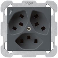 Presa INC Hager kallysto 3×T23 1×S B antracite