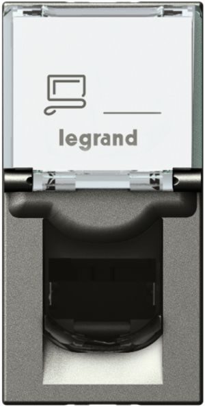 Prise INC MOS STP 1×RJ45 magnésium cat.6 1mod.