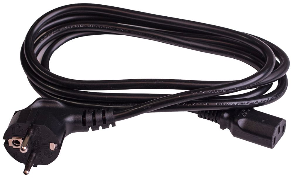 Anschlusskabel SLV Buchse-Stecker 3-polig 10A 220…250V 1.8m schwarz