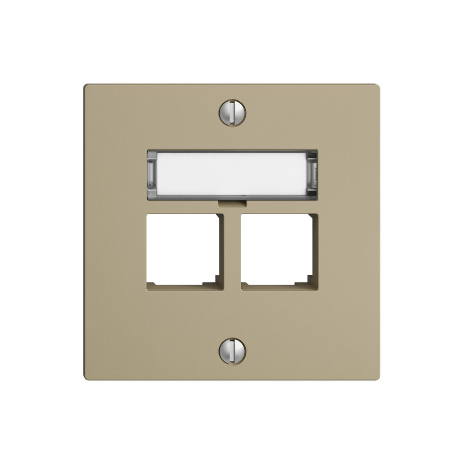 Kit di montaggio S-One EDIZIOdue F per 2×RJ45 diritto, sand