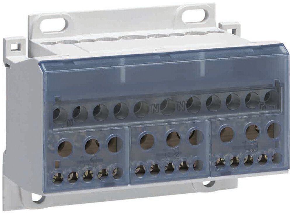 Verteilerblock Hager 100A 4P 1.5…35mm² 98mm 74.5×45mm