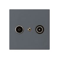 UP-Antennendose kallysto R/TV 23dB Durchgangsdose anthrazit