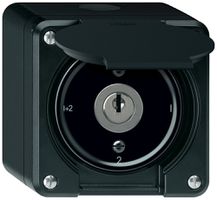 Interrupteur à clé AP robusto commutateur de série 16A 250V 86×86mm noir