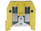 Morsetto di terra componibile Woertz Ex 4…10mm² vite 2×1 DIN 35mm verde/giallo