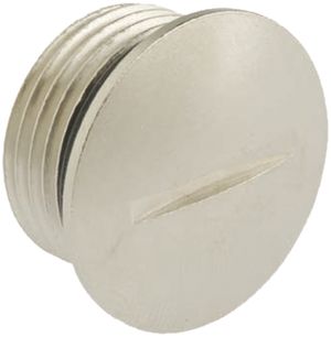 Verschlussschraube AGRO Messing M40 mit Rand und Dichtung, Gewinde lang