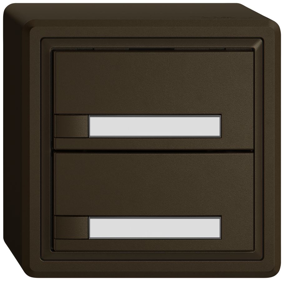 AP-Universaltaster EDIZIO.liv UNI SNAPFIX® o.LED 2× 1-Tbed.Pap.br