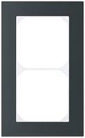 Abdeckrahmen KAL.art 2×1 154×94mm Al schwarz