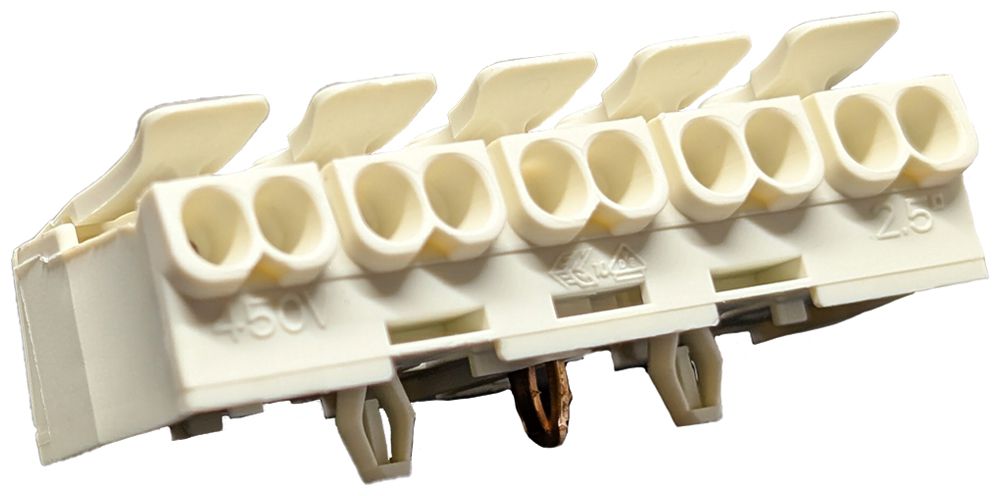 Borne de connexion 5P 0.5…2.5mm² leviers de commande mise à terre enfichable bc