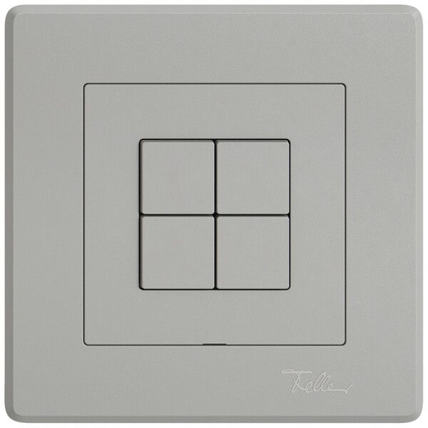 UP-Bedienaufsatz zu Druckschalter EDIZIO.liv Wiser SNAPFIX® 96×96×35mm hellgrau