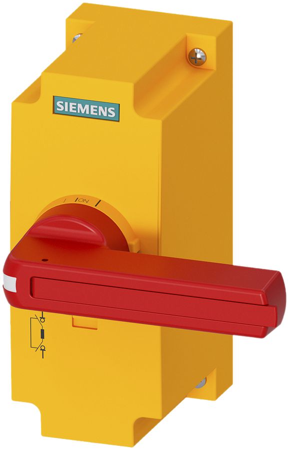 Azionatore diretto Siemens SENTRON per 3KF t.3, bloccabile, rosso/giallo