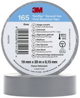 Ruban isolant 3M Temflex 165 19mm×20m×0.15mm gris VDE 600V 0…90°C