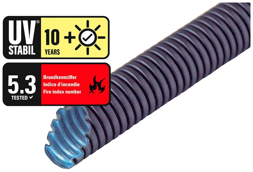 Tubo THGK Plica UV-FLEX M32 pieghevole PVC -15…60°C nero