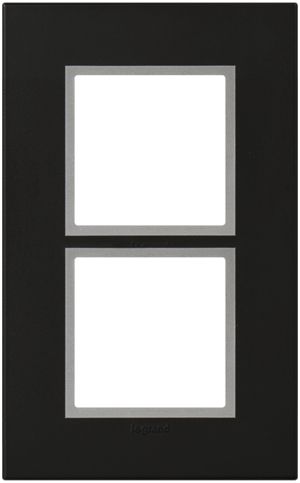 Telaio di copertura ATO 2×1 modulo nero con cornice decorativa